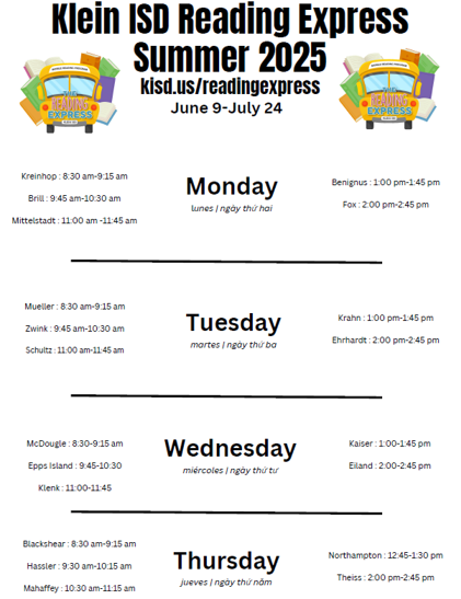 Reading Express Schedule