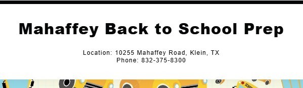 Mahaffey Back  to  School