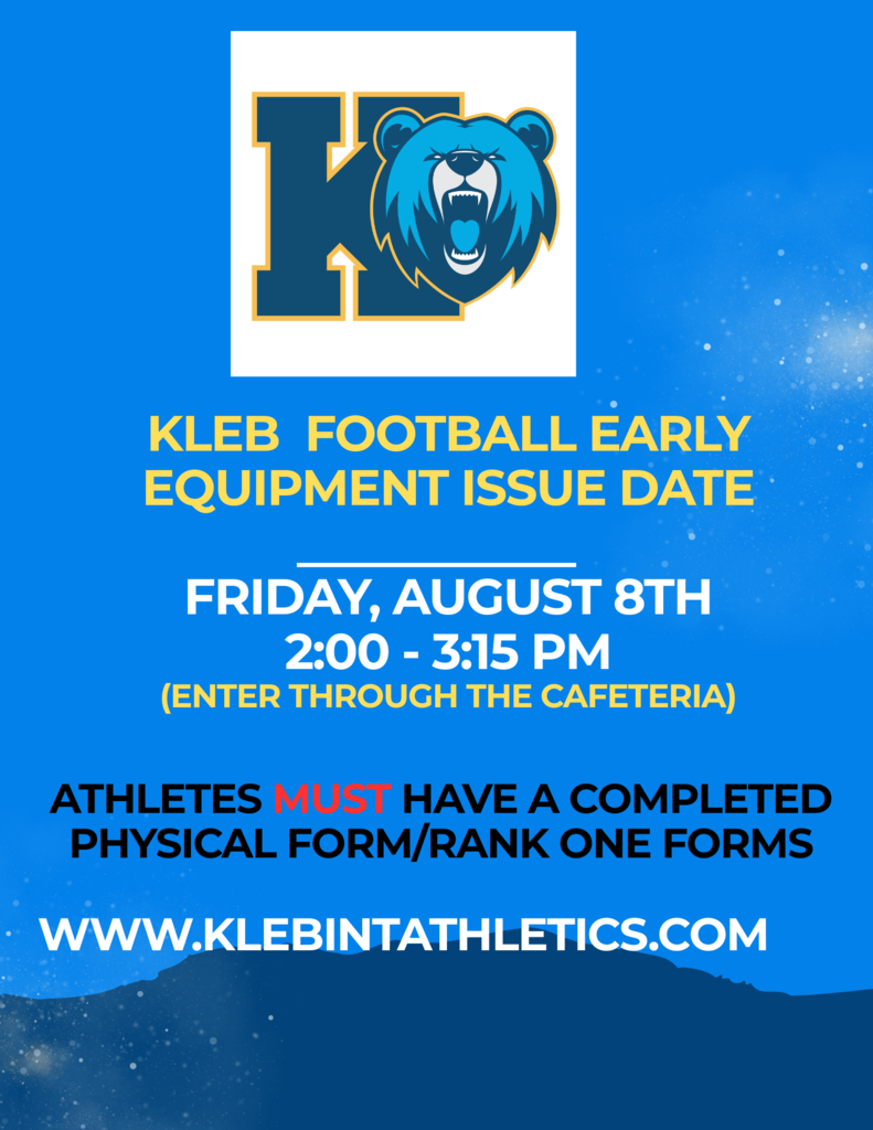 Kleb Football Early Equipment Pick Up