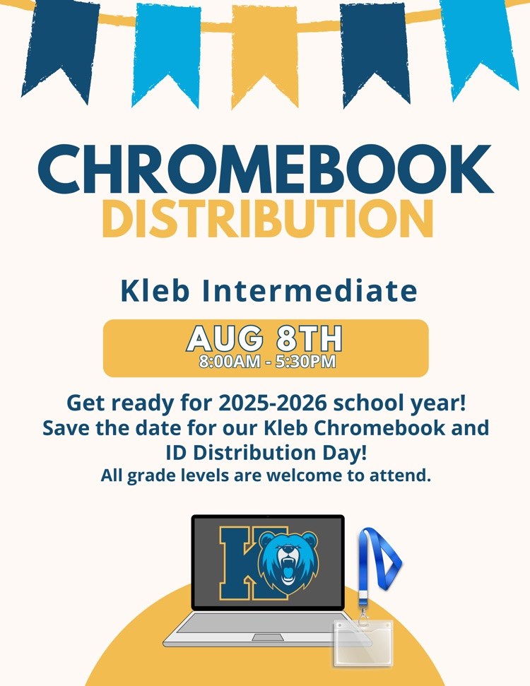 Chromebook and ID Distribution Day Flyer