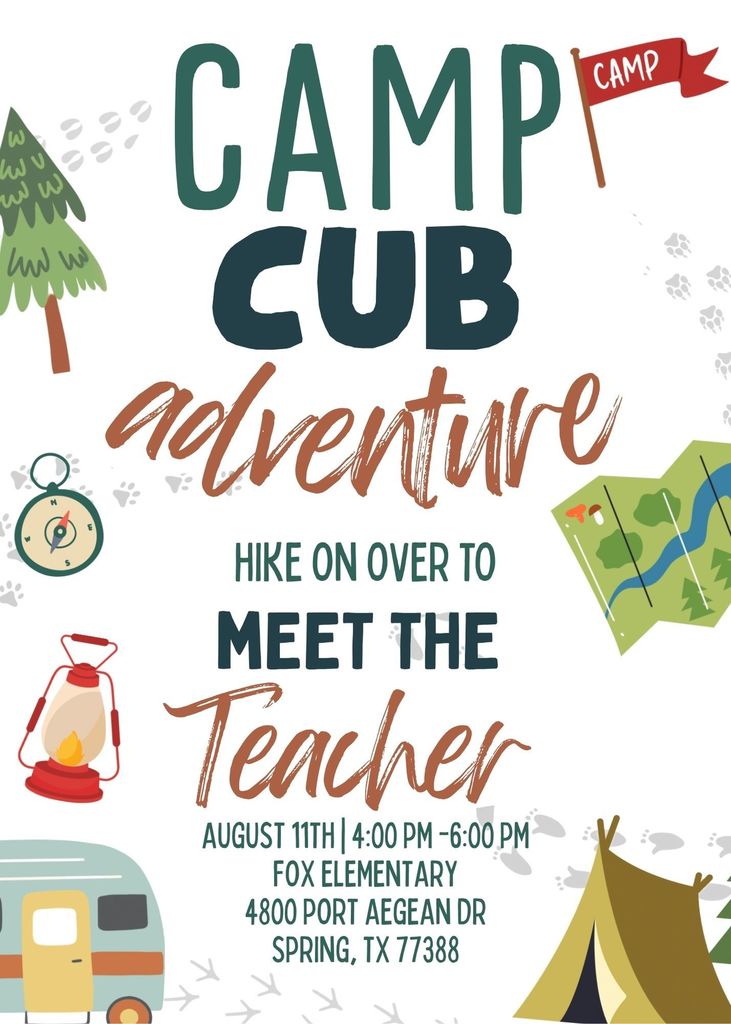 Flyer with information for Meet the Teacher