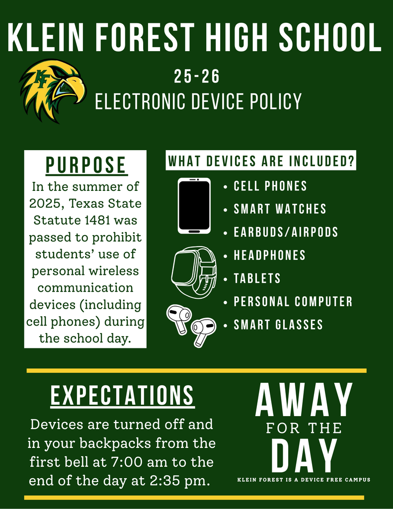 A graphic about the new electronic device policy