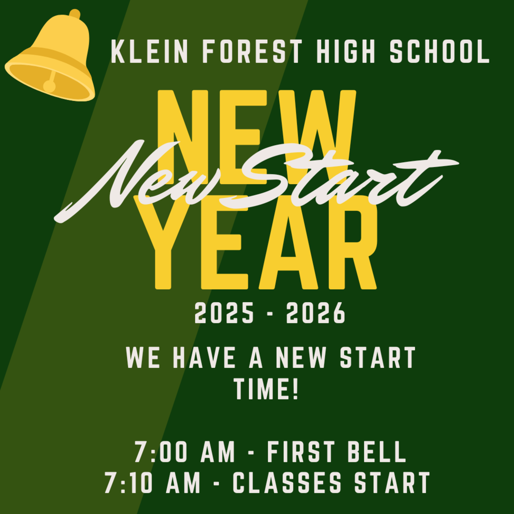 A graphic about our new start time including a bell.
