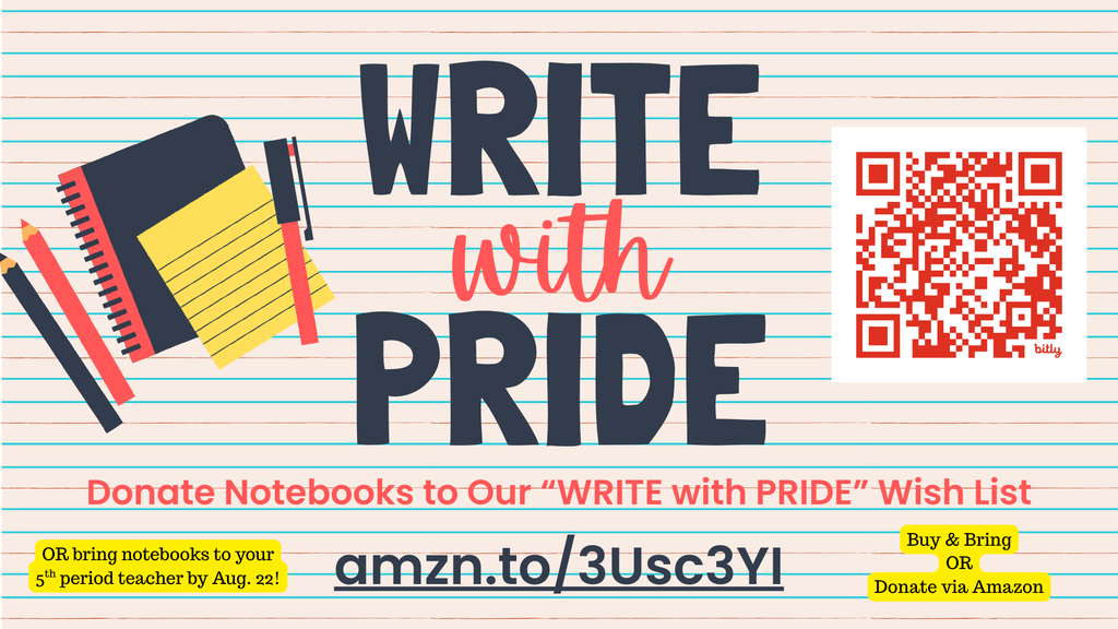 Doerre Write with Pride - Donate Notebooks via Amazon Wish List