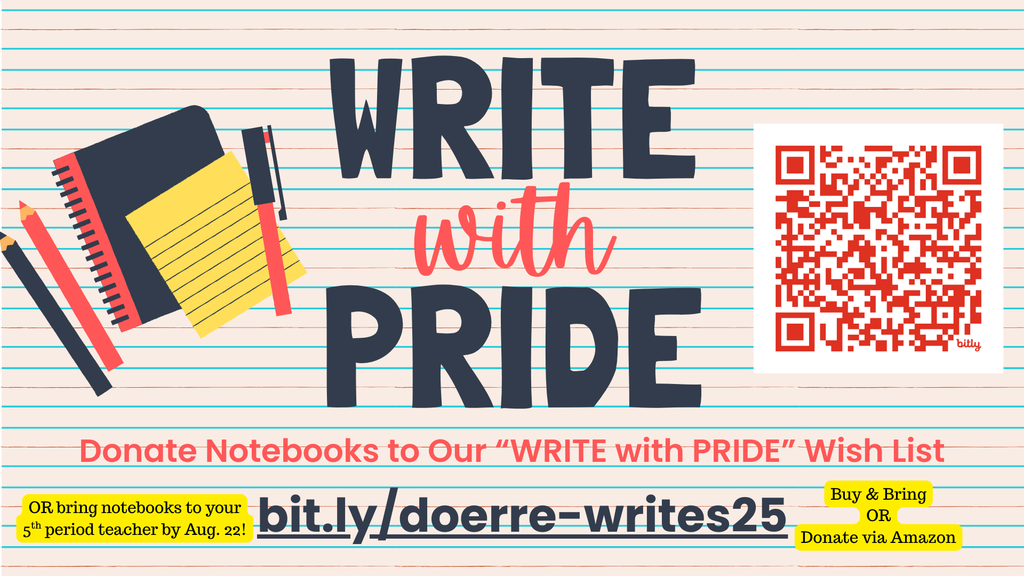 Doerre Write with Pride - Donate Notebooks via Wish List