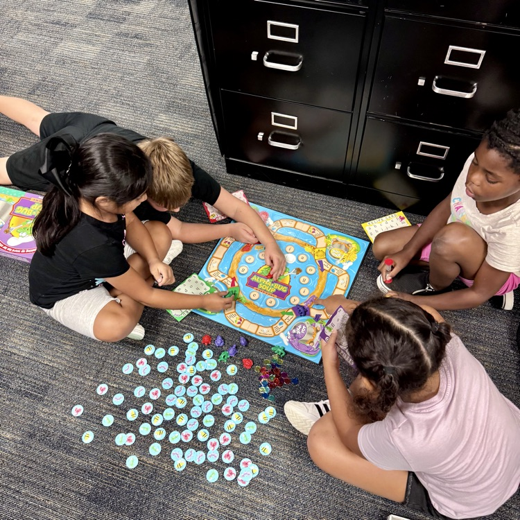 students playing a game