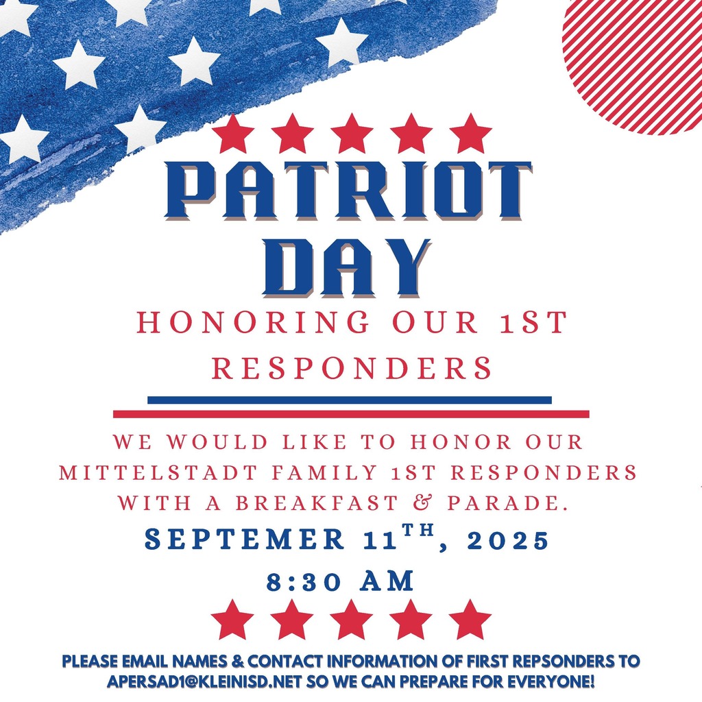 Patriot Day Honoring our First Responders on Sept. 11, 2025 at 8:30 am