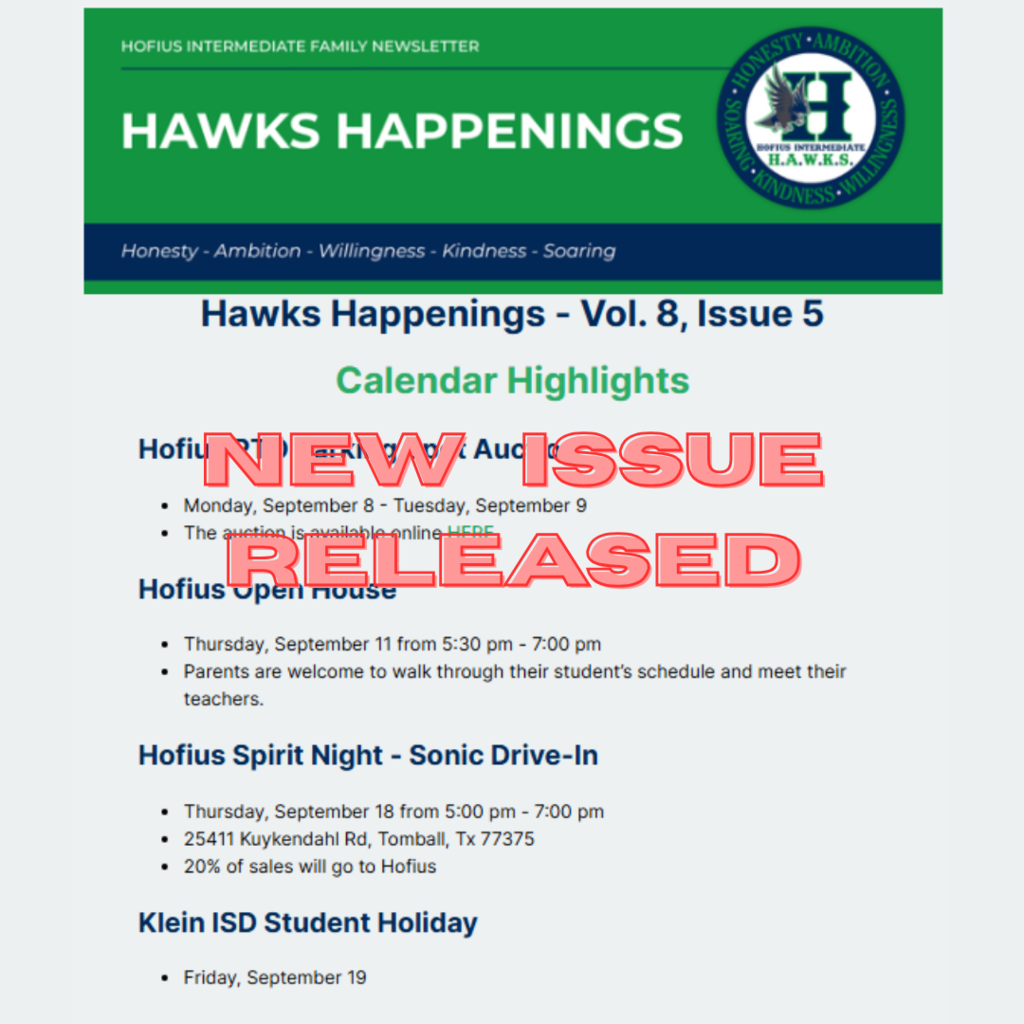 Hawks Happenings - Vol. 8, Issue 5