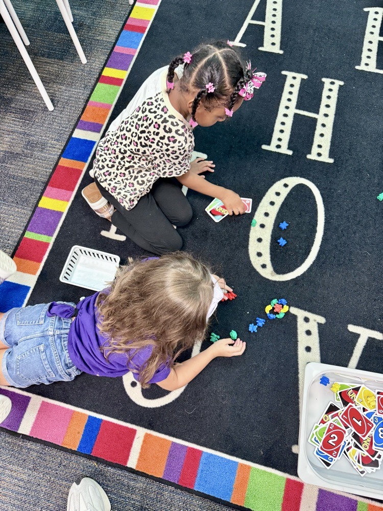 students learning