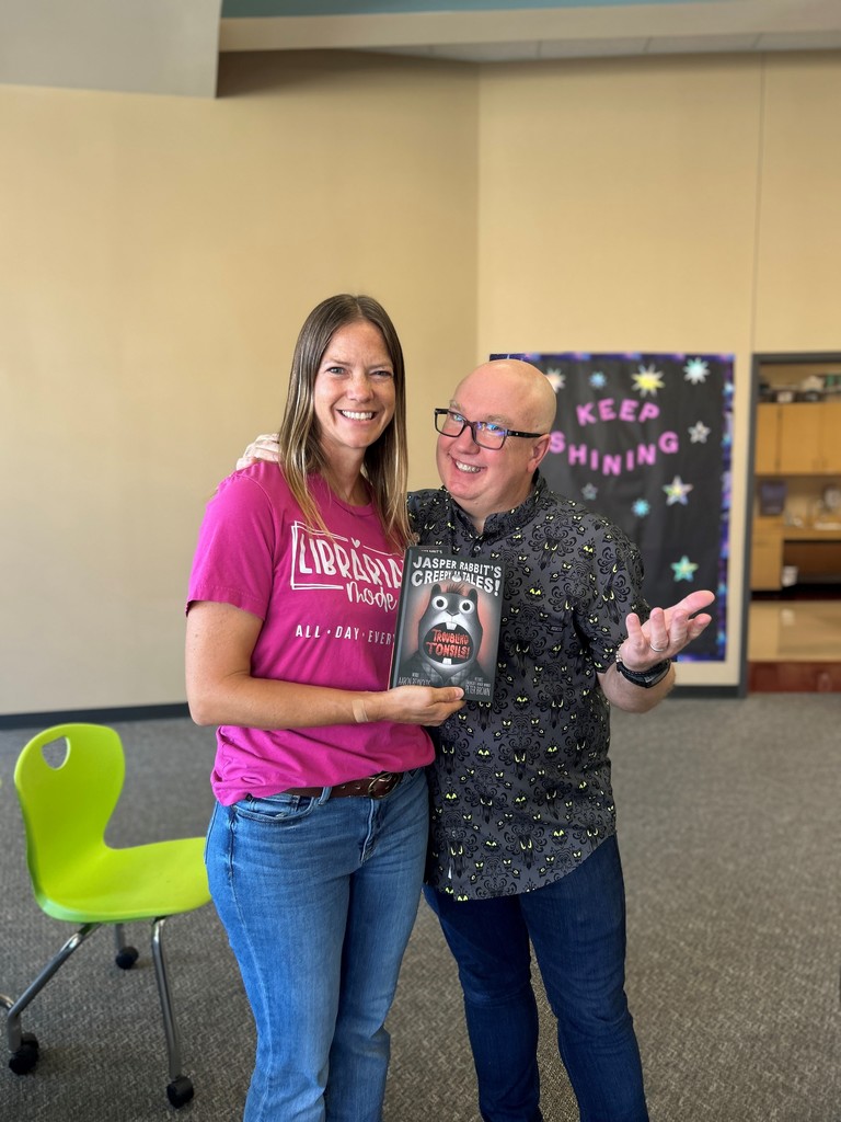 Librarian- Mrs. Oliver and Aaron Reynolds