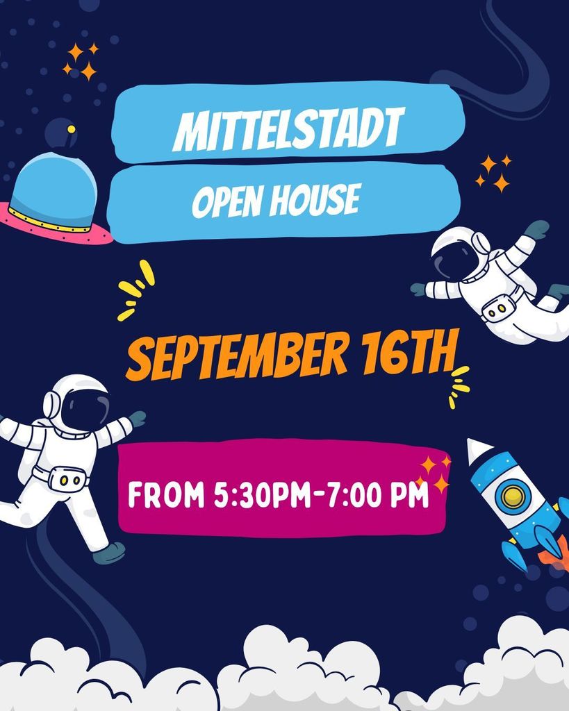 Open House September 16th from 5:30 -7:00 pm