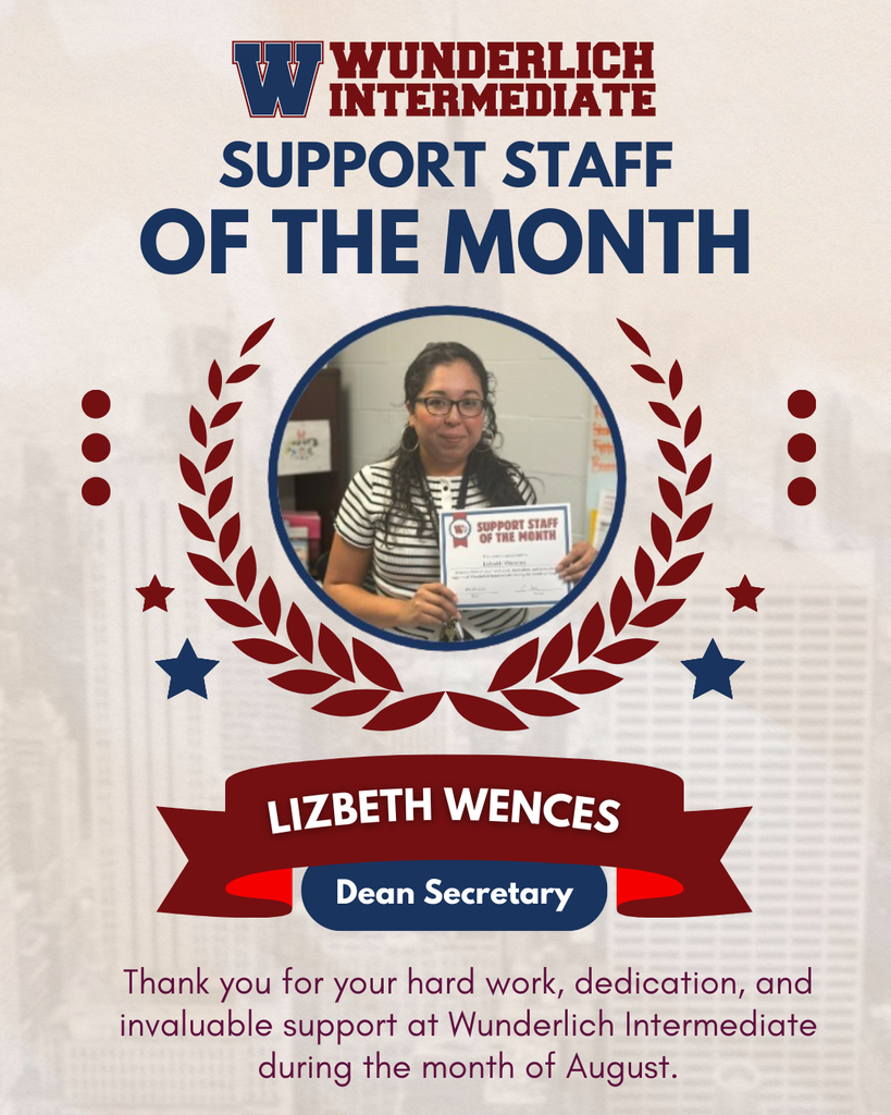 Support Staff of the Month- Lizabeth Wences