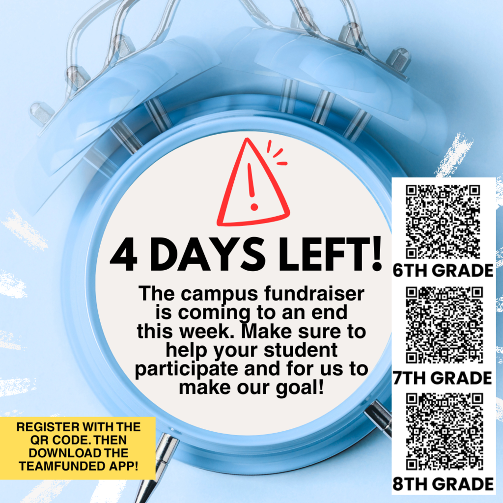 Photo of an alarm clock with qr codes to link student with school for fundraiser.