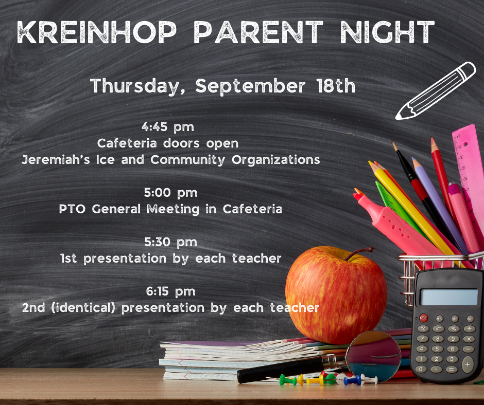 Parent Night 5:30 and 6:15 sessions