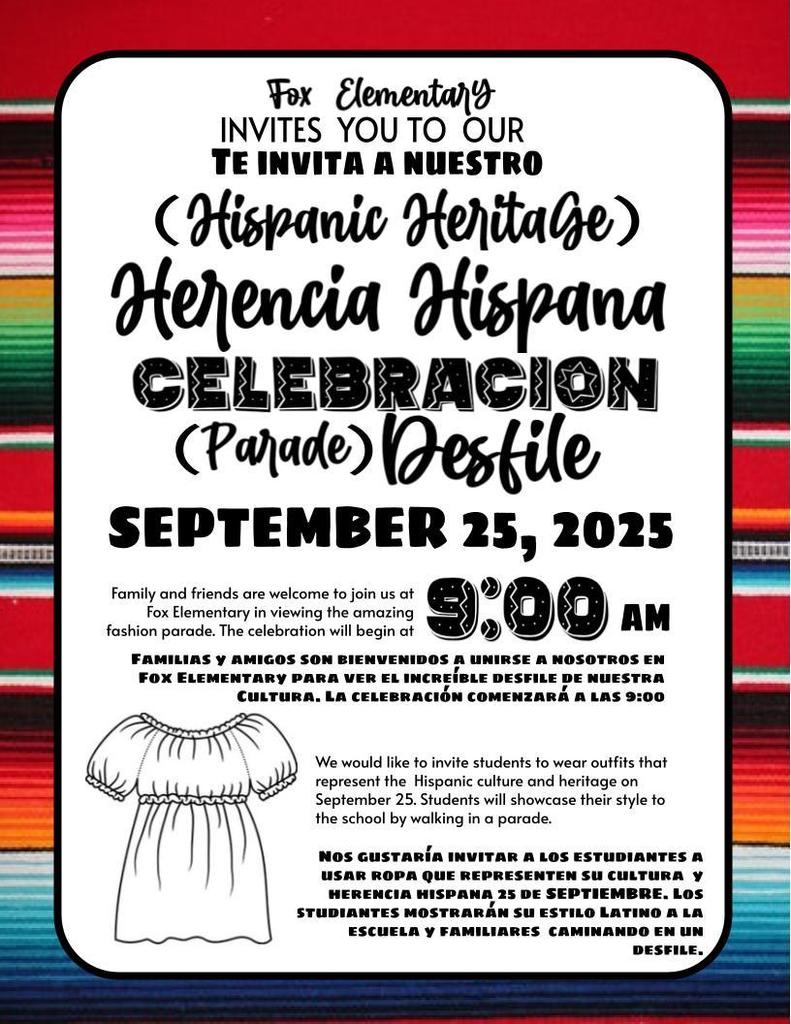 Hispanic Heritage Parade Flyer