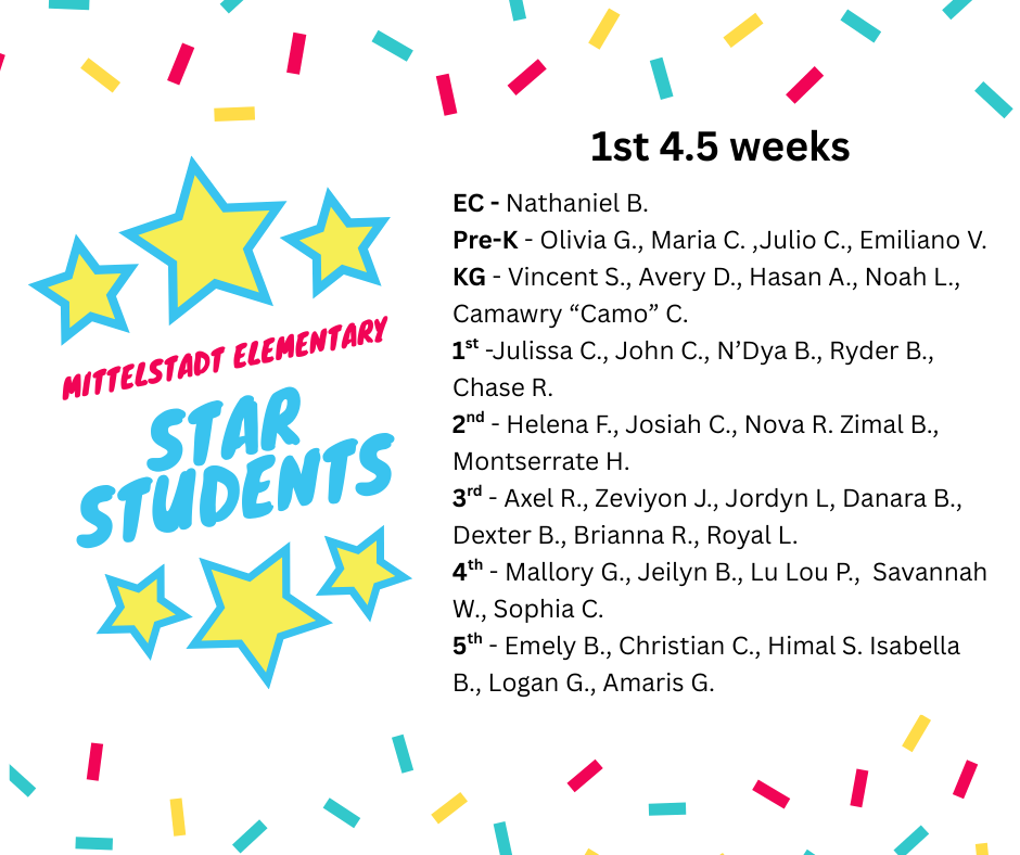 STAR  STUDENTS- Congrats Patriots!
