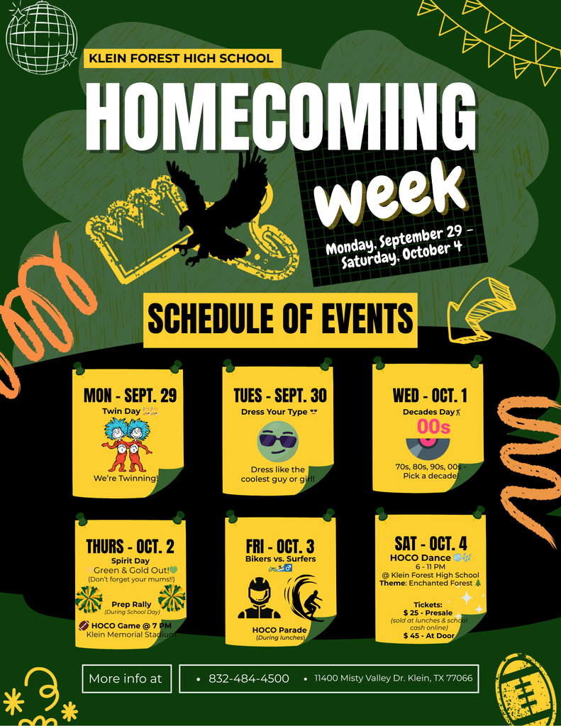 2025 HOCO Flyer - Dress Up Days & Events