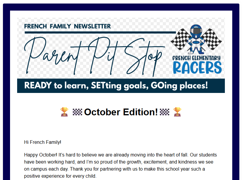 October Parent Newsletter