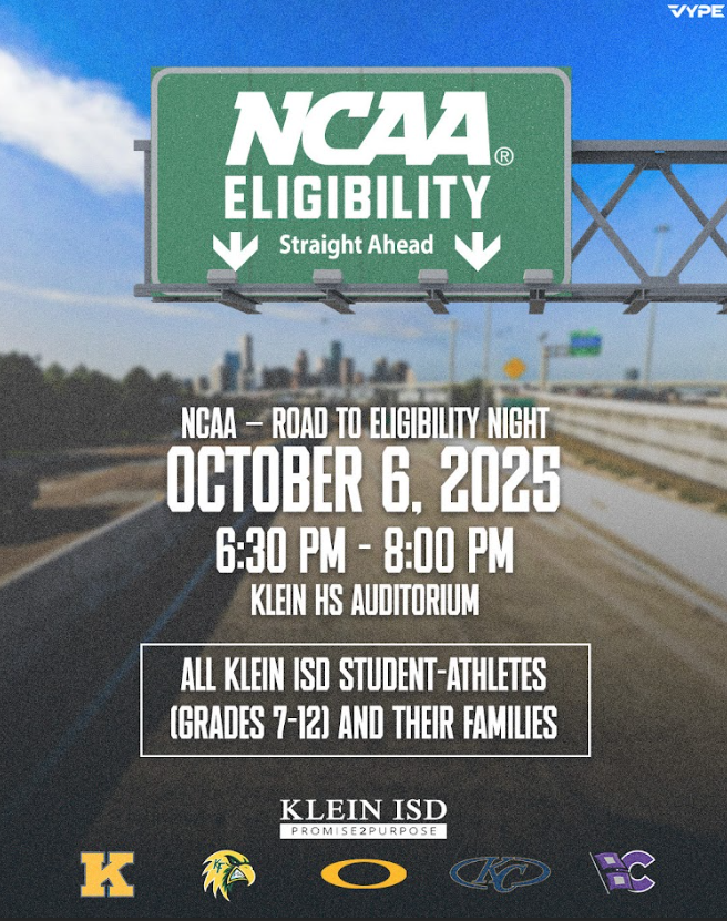 NCAA Flyer (Image of a road and a street sign over it)