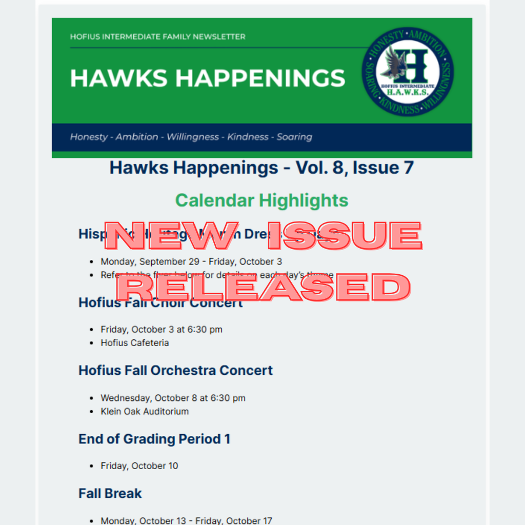 Hawks Happenings - Vol. 8, Issue 7