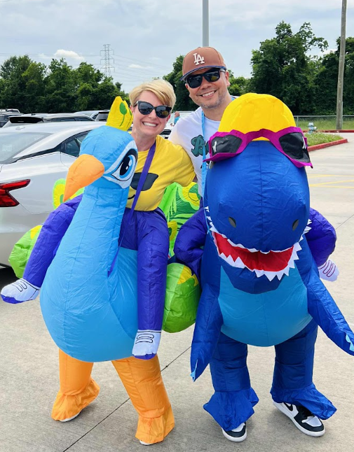 Mr. Menendez and Ms. Mielitz having some fun at dismissal