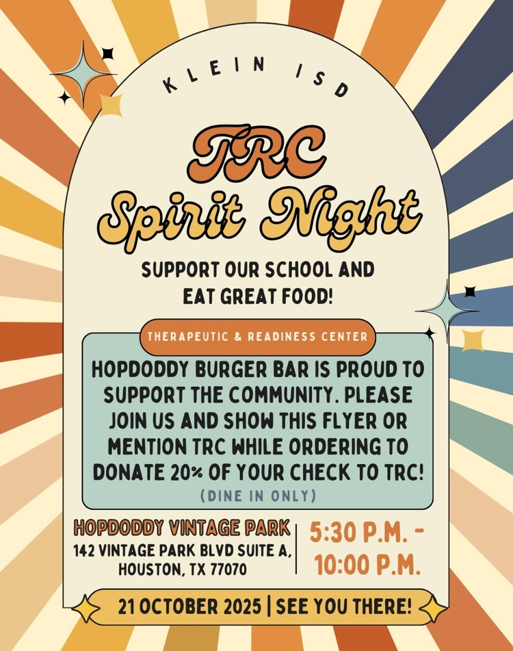 TRC Spirit Night! 10/21/25