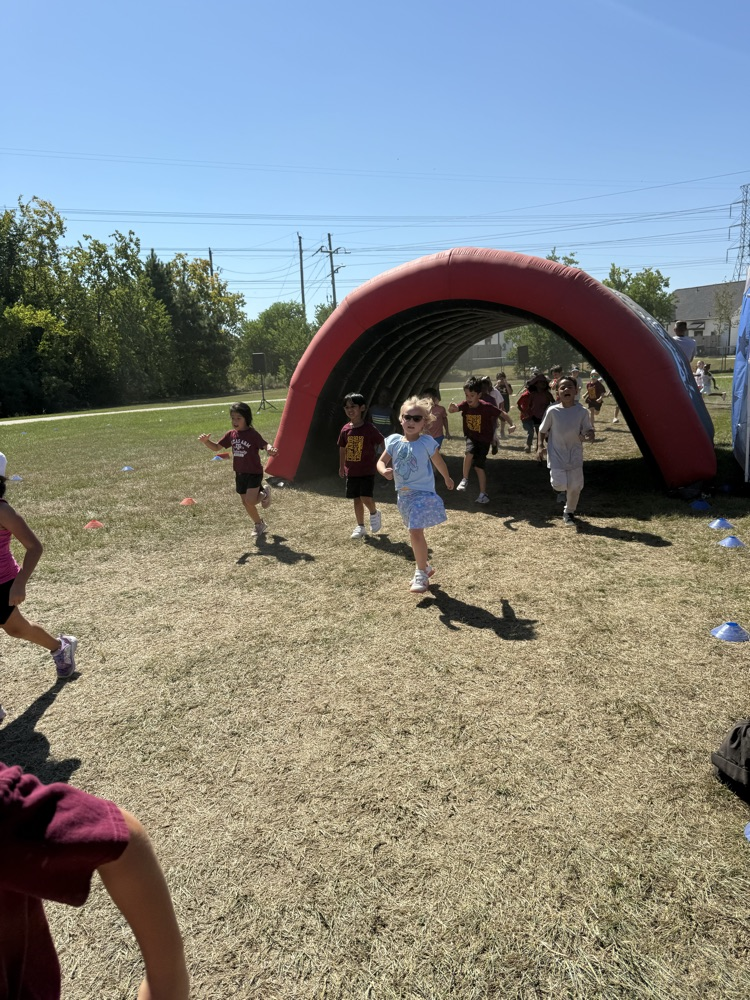 Students running