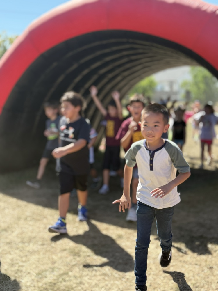 Students running