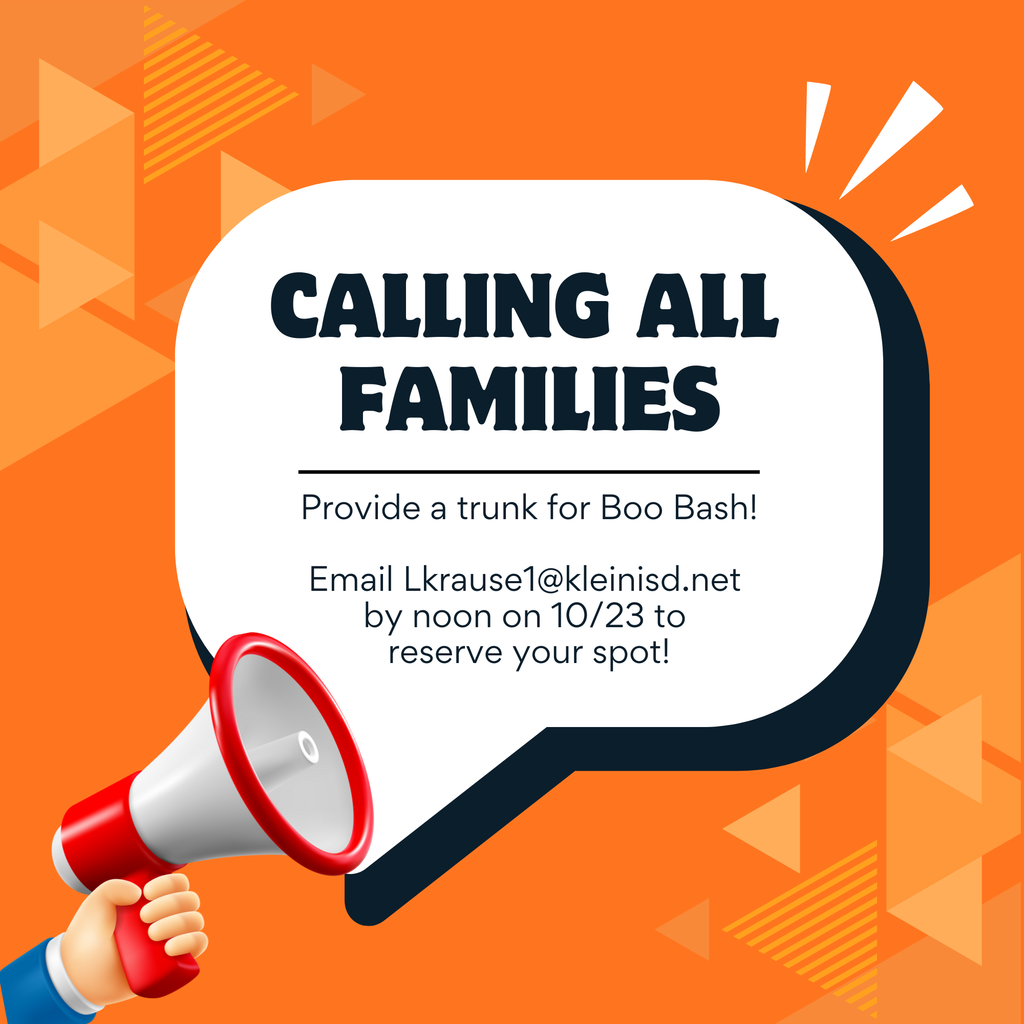 family invite for boo bash to provide a trunk