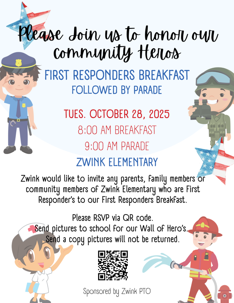 First Responders Day Parade Informational flyer with QR RSVP Code
