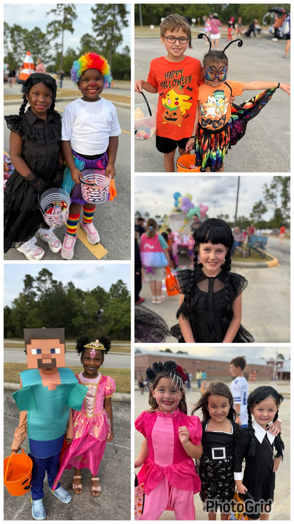 students and families at boo bash