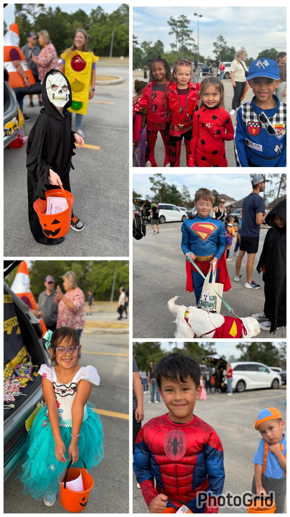 students and families at boo bash