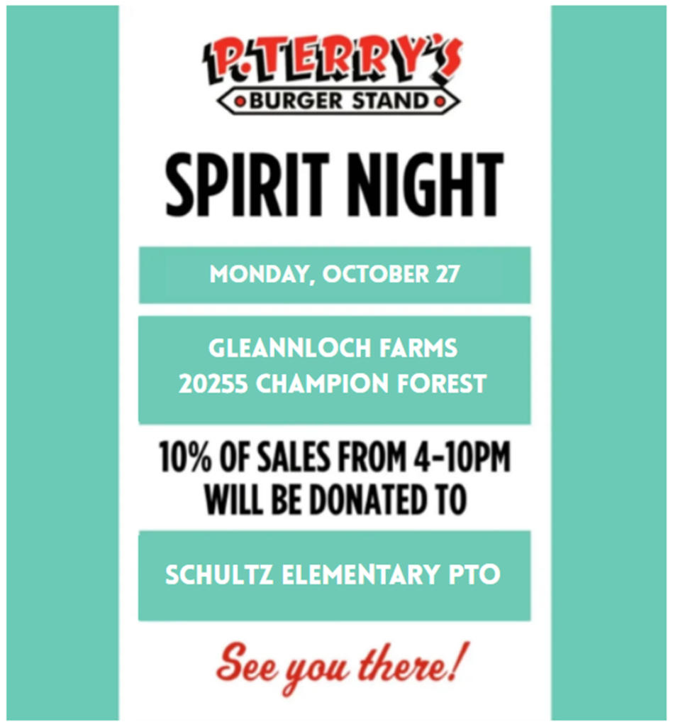 Spirit Night - P. Terry's