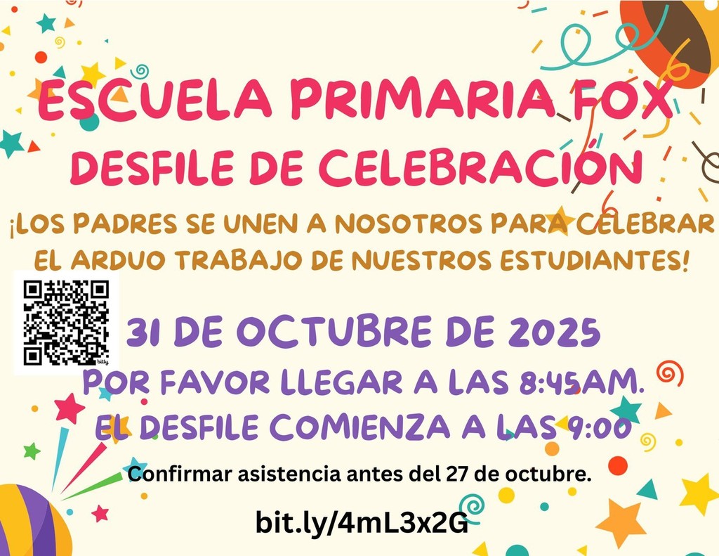 Celebration Parade Flyer Spanish