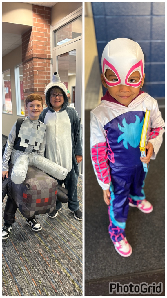 students and teachers dressed as storybook characters