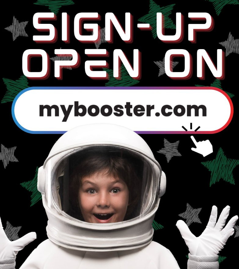 Girl in space suit for Booster Announcement 
