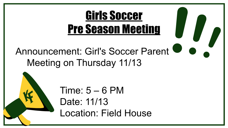 Girls Pre Season Meeting