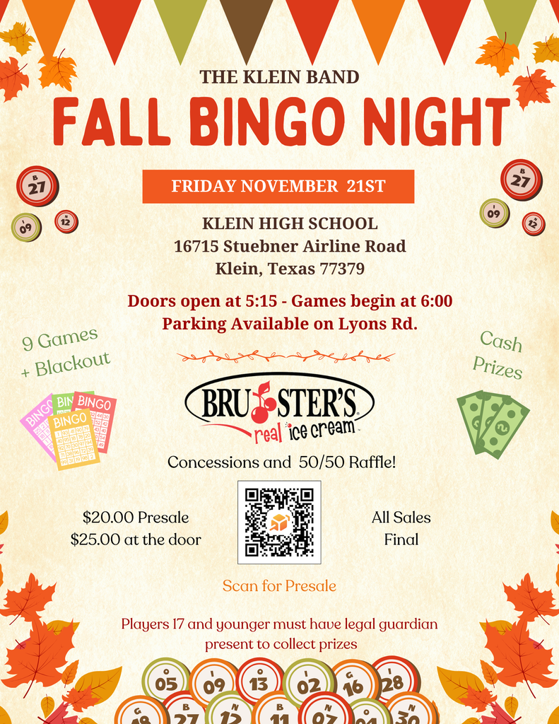 Klein High Bingo Night