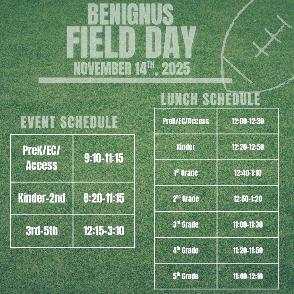 field day schedule