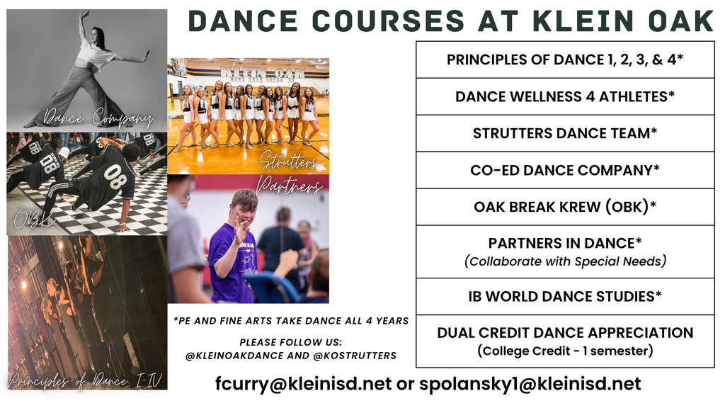Dance Courses at Klein Oak