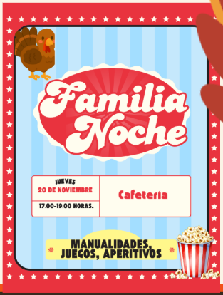 Familia Noche Juegos, Manualidades, aperitivos