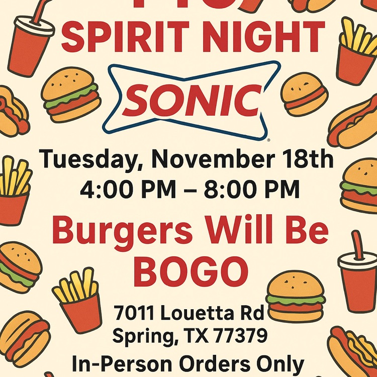 PTO spirit night but one get one hamburger