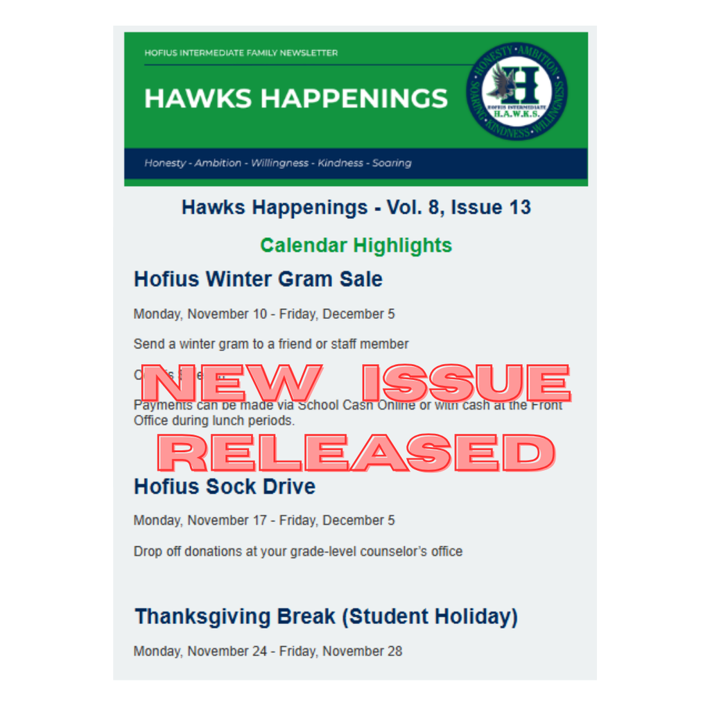 Hawks Happenings - Vol. 8, Issue 13