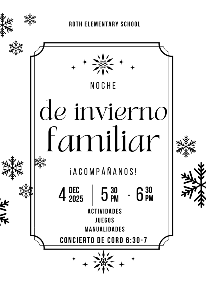 nnoche de invierno familiar acompananos 4 de diciembre 2025 530 - 630pm actividades juegos manualidades concertio del coro 630-7