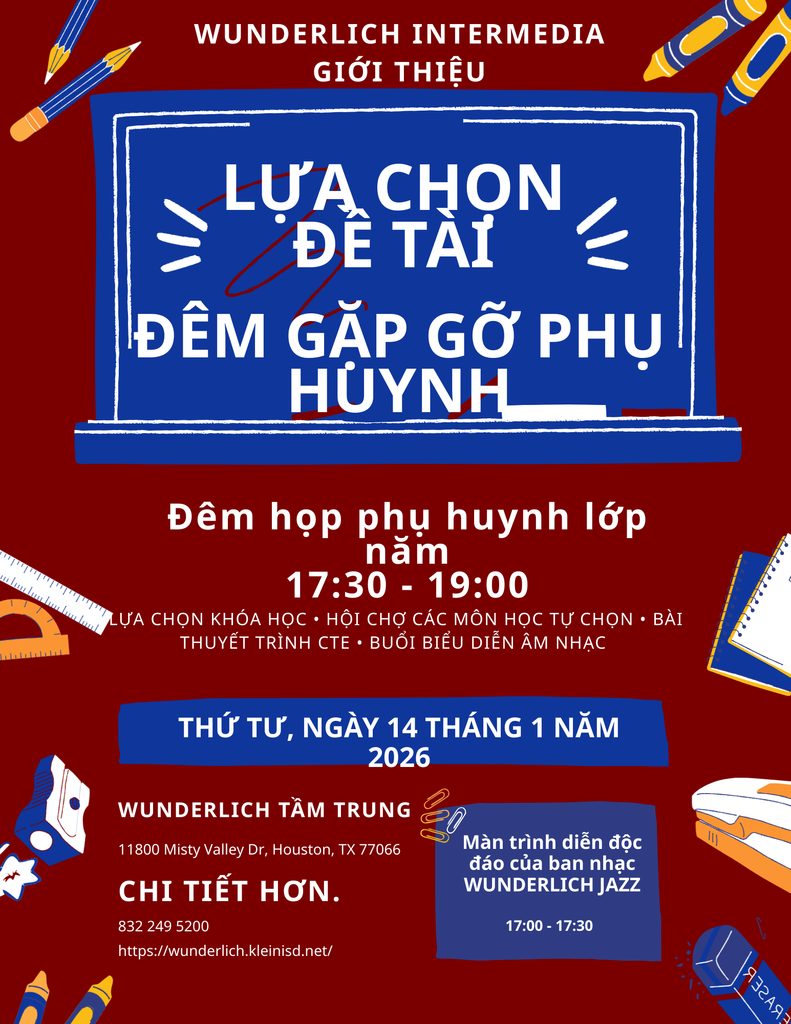 Course Selection Parent Night for 5th grade parents Wednesday January 14 from 5:30 pm -7:00 pm