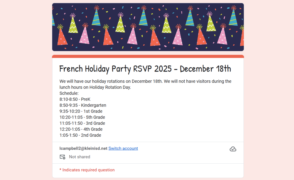 Holiday RSVP
