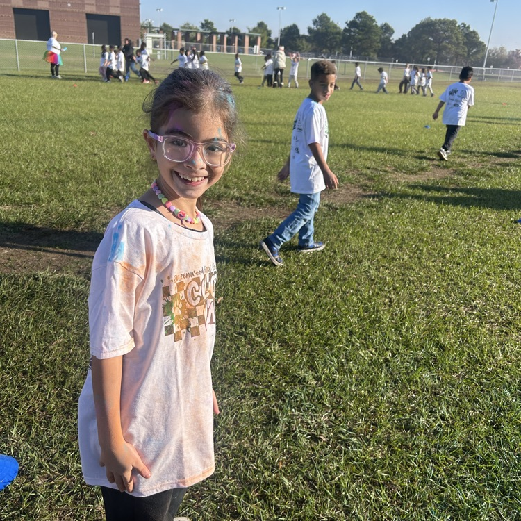 student at color run