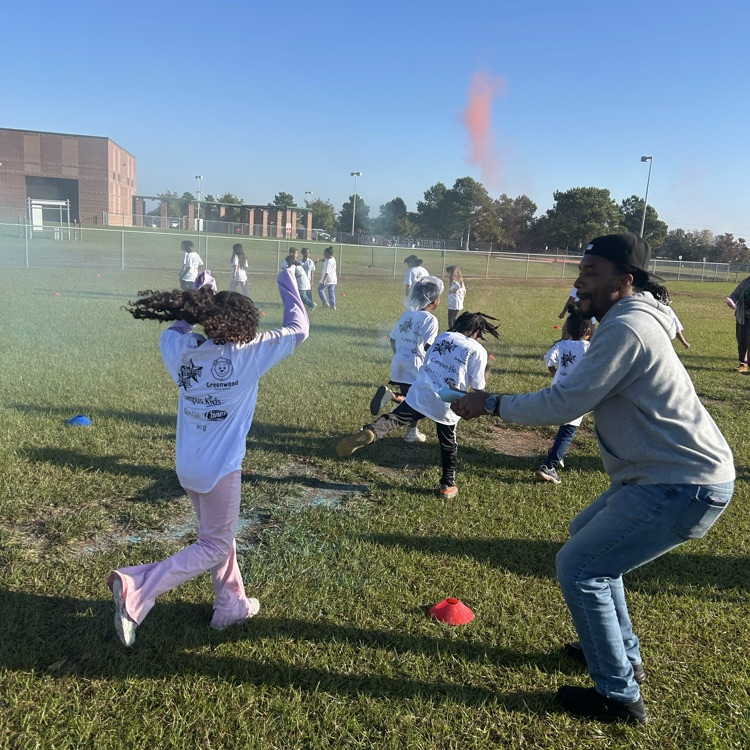 student at color run