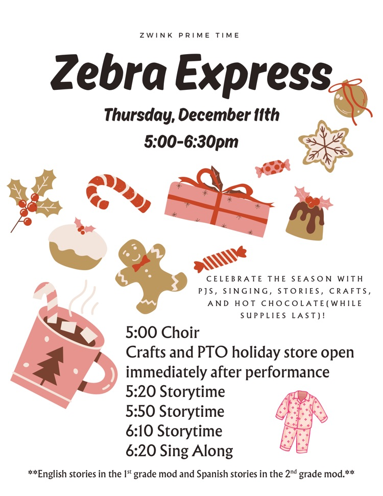 decorative flyer with schedule