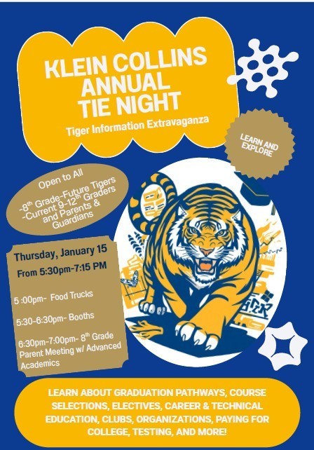 Klein Collins  Annual TIE Night, January 15